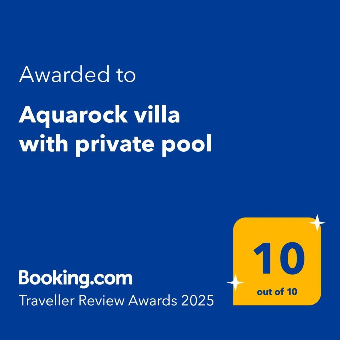 Aquarock Villa With Private Pool Prassás Eksteriør bilde